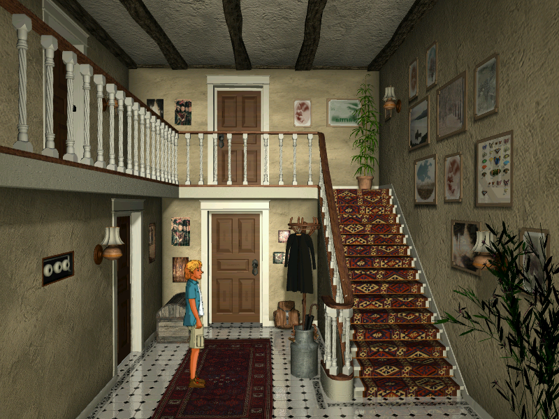 The Famous 5: Five on a Secret Mission (Windows) screenshot: Inside Kirrin Cottage