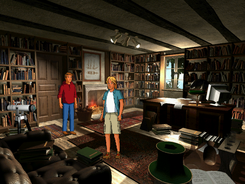 The Famous 5: Five on a Secret Mission (Windows) screenshot: Uncle Quentin's office