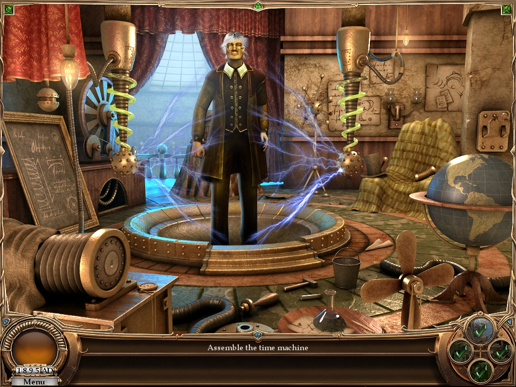 Eternity (Windows) screenshot: Grandfather using the time machine.