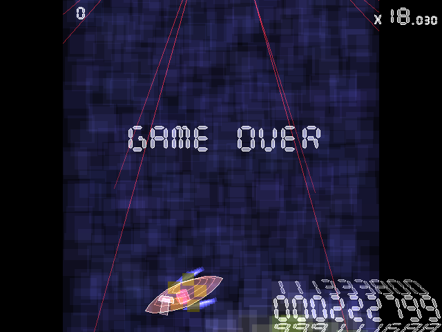 <small>Gunroar (Windows) screenshot:</small><br> Game over