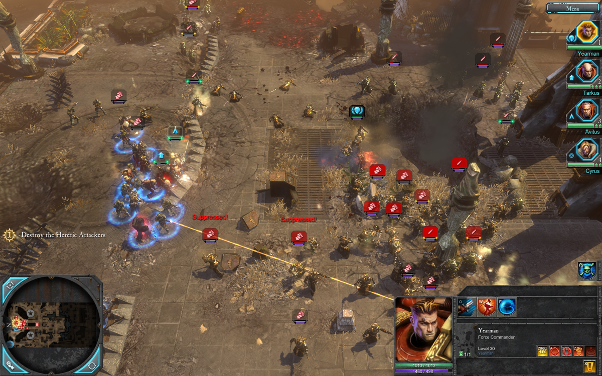 Warhammer 40,000: Dawn of War II - Chaos Rising (Windows) screenshot: Battles with many units can become hectic sometimes.