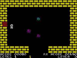 Tower of Evil (ZX Spectrum) screenshot: The door to exit the level.