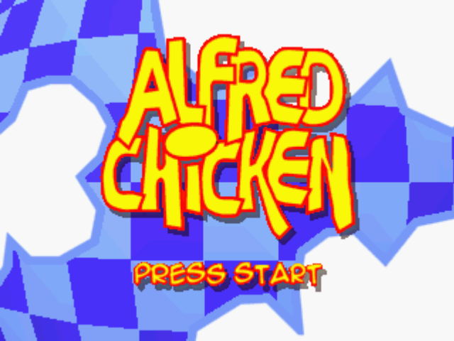 Alfred Chicken (PlayStation) screenshot: The title screen
