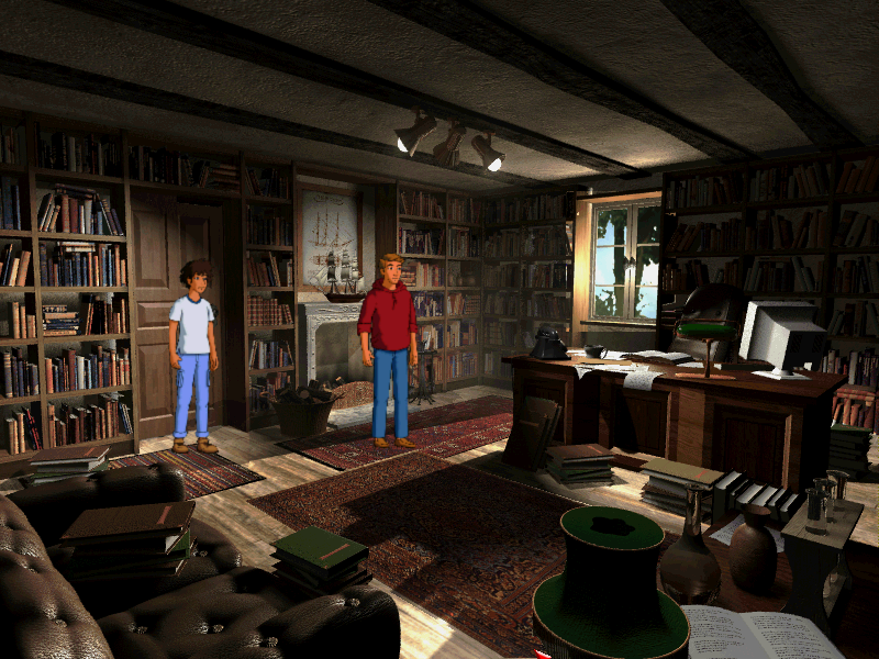 The Famous Five: Kidnapped! (Windows) screenshot: Uncle Quentin's study