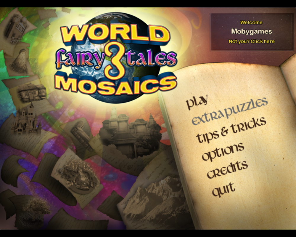 World Mosaics 3: Fairy Tales (Windows) screenshot: Main menu