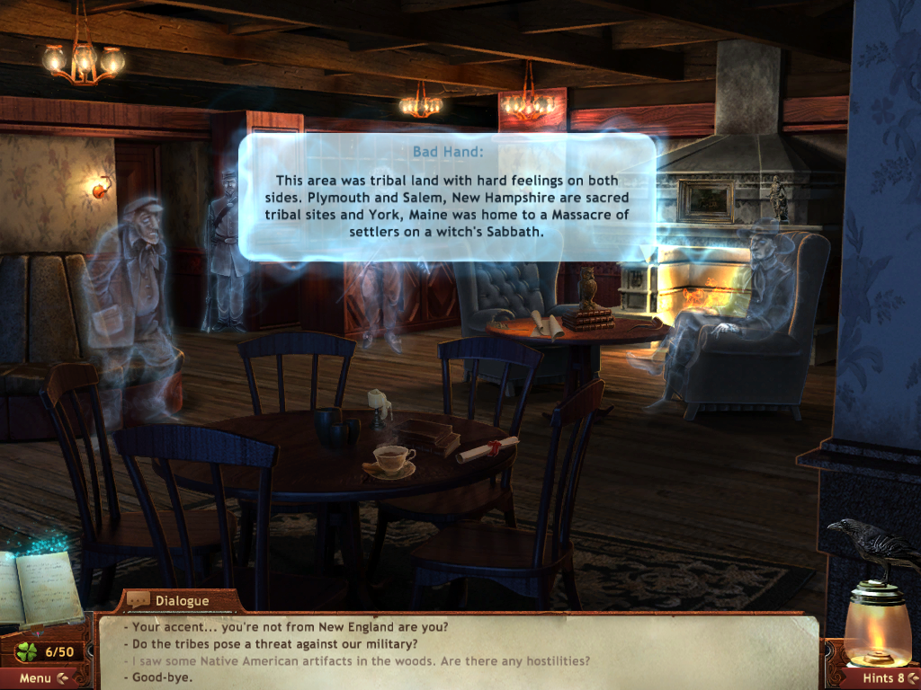 Midnight Mysteries: Salem Witch Trials (Windows) screenshot: Ghost patrons at the inn