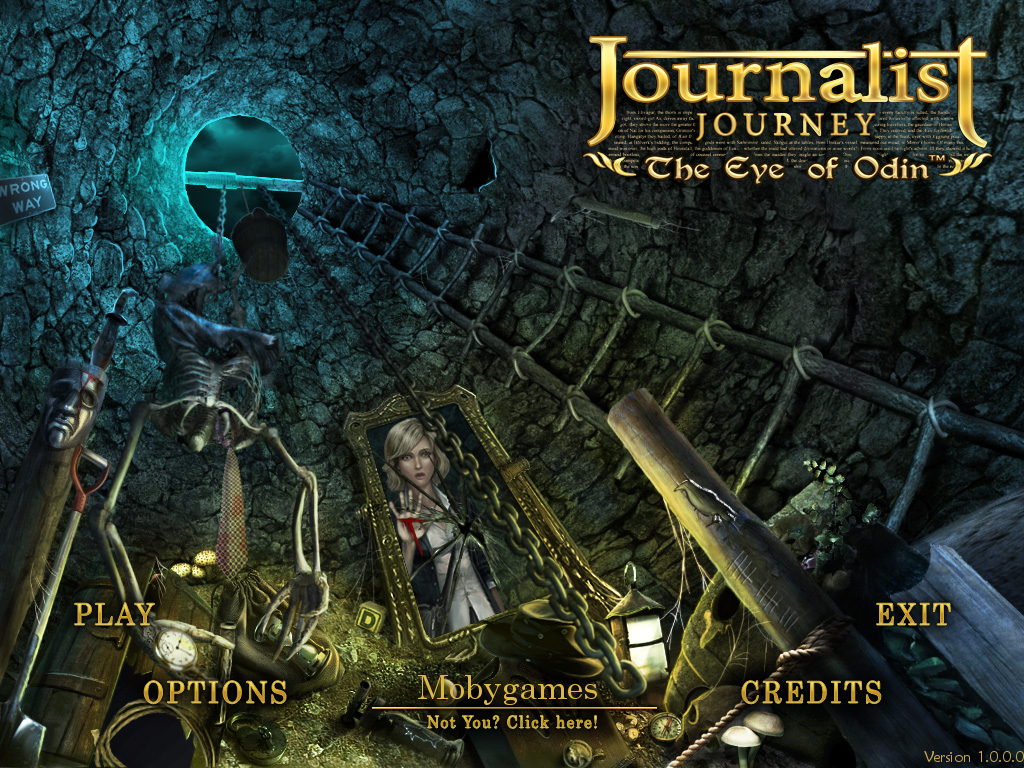 Journalist Journey: The Eye of Odin (Windows) screenshot: Main menu