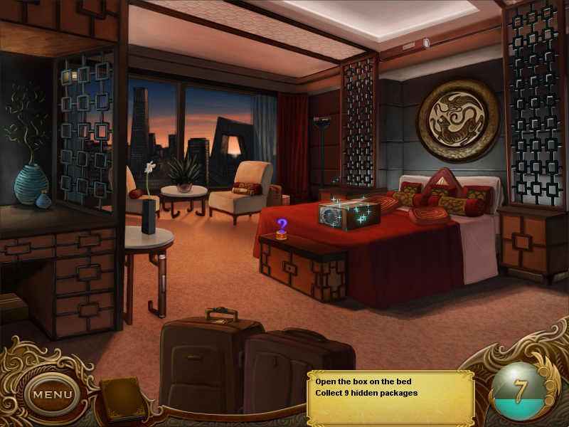 Tiger Eye Part I: Curse of the Riddle Box (Windows) screenshot: Hotel room