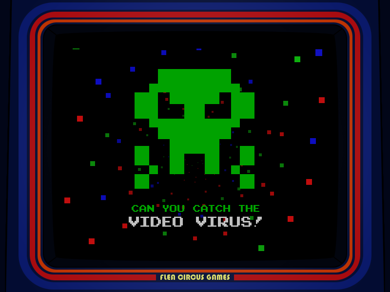 Totally Tiny Arcade (Windows) screenshot: Here's the video virus you need to hunt down.