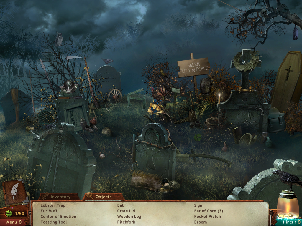 Midnight Mysteries: Salem Witch Trials (Windows) screenshot: Cemetery