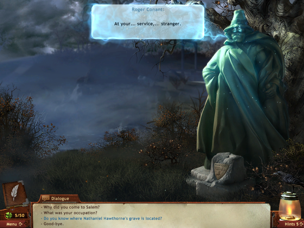 Midnight Mysteries: Salem Witch Trials (Windows) screenshot: Statue
