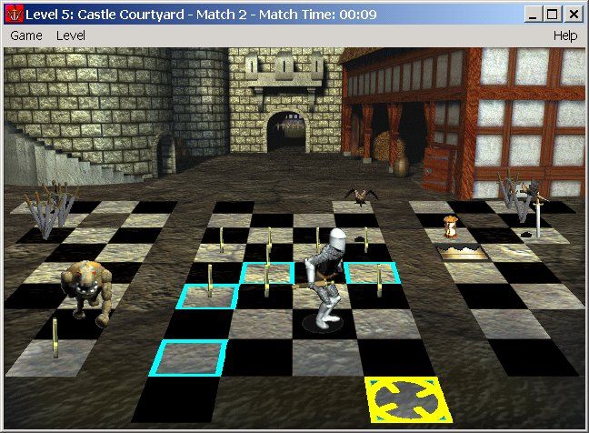 Knight Moves (Windows) screenshot: Optimal time to think out best strategy is on the start