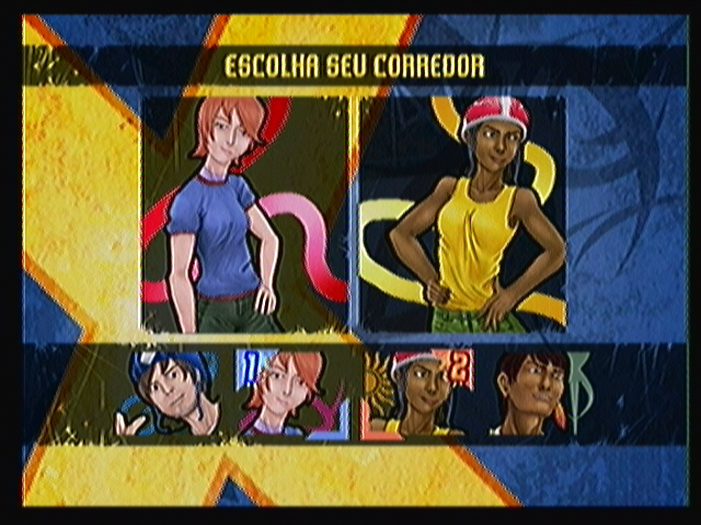 Zeebo Extreme Rolimã (Zeebo) screenshot: The head-to-head character selection screen.