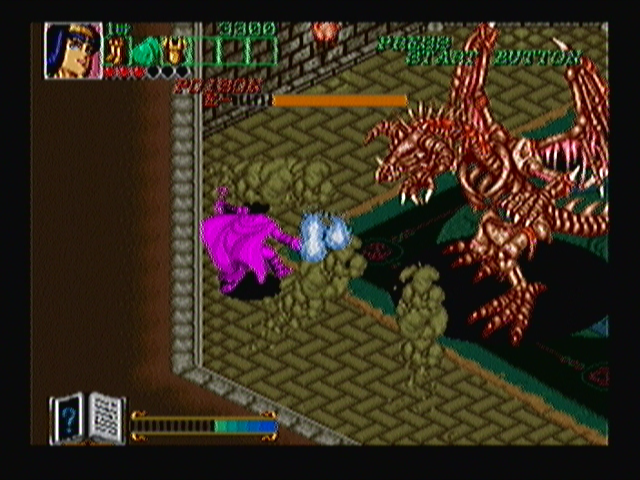 Wizard Fire (Zeebo) screenshot: The dragon has poisoned the Wizard.