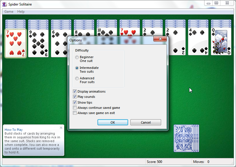 Spider Solitaire (Windows 7) 