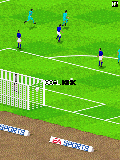 FIFA Soccer 2005: Mobile International Edition (J2ME) screenshot: Goal kick