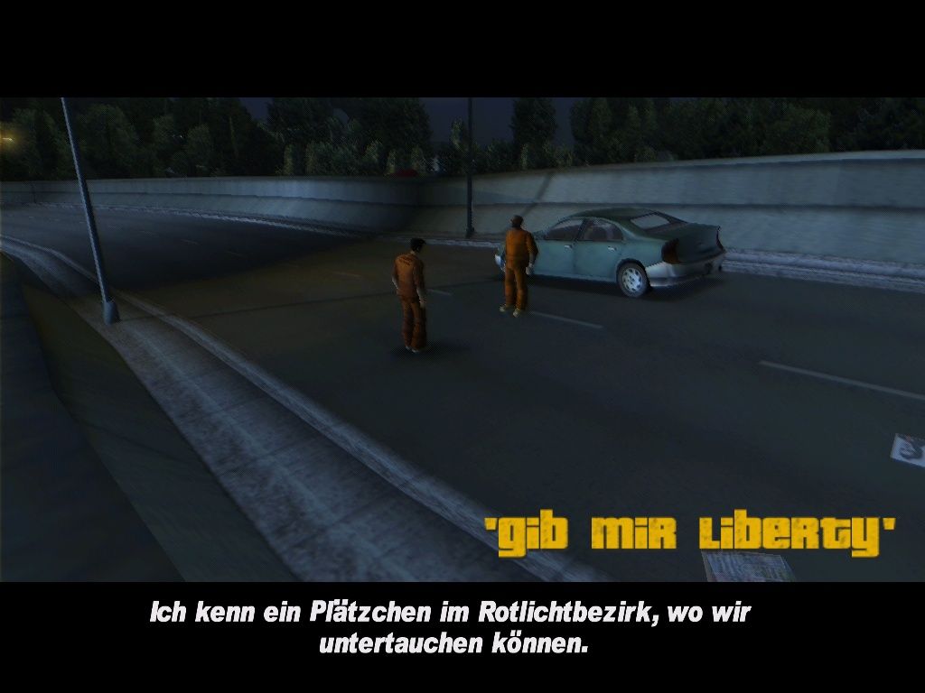 Grand Theft Auto III (Windows) screenshot: Escaping from the prison transport