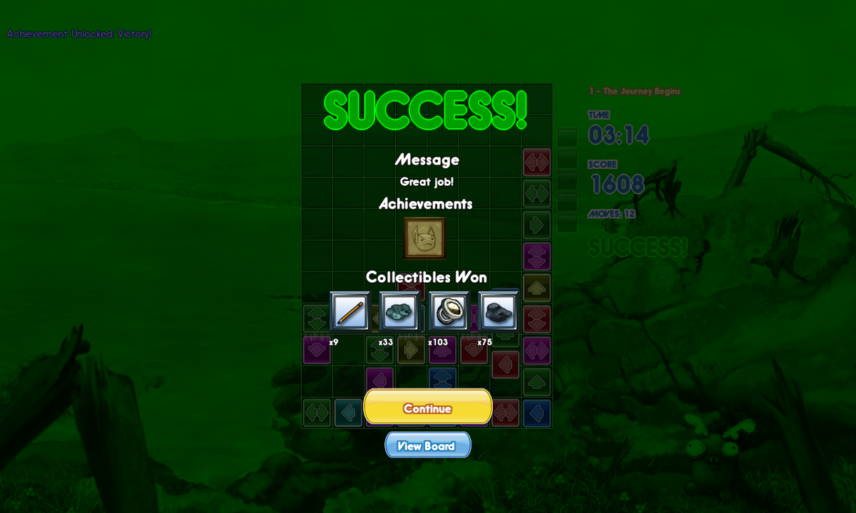 Tidalis (Windows) screenshot: Level completed