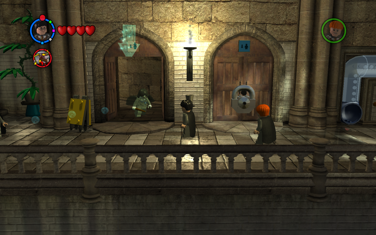 LEGO Harry Potter: Years 1-4 (Windows) screenshot: Moaning Myrtle also makes an appearance.