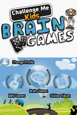 Challenge Me Kids: Brain Games (Nintendo DS) screenshot: Title screen / Main menu