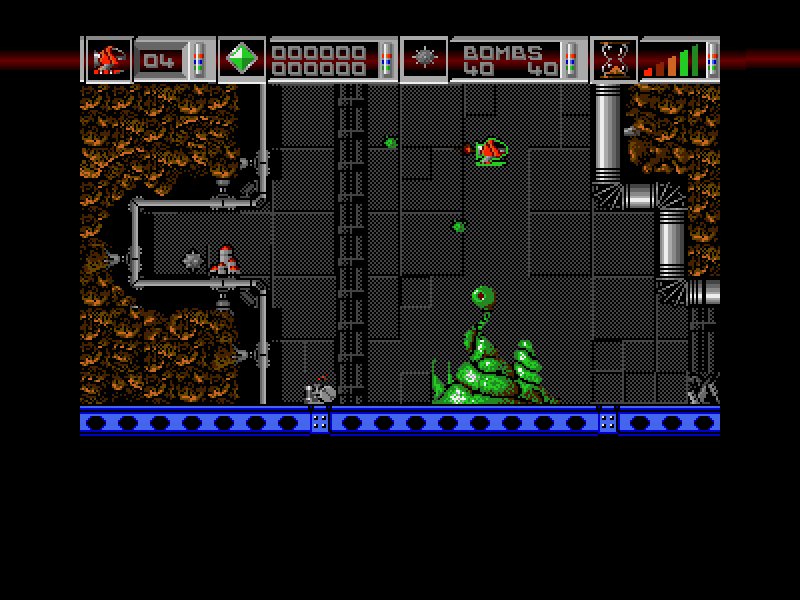 Amiga Classix 4 (Windows) screenshot: Area action: Cybernoid, Level 1 - big enemy
