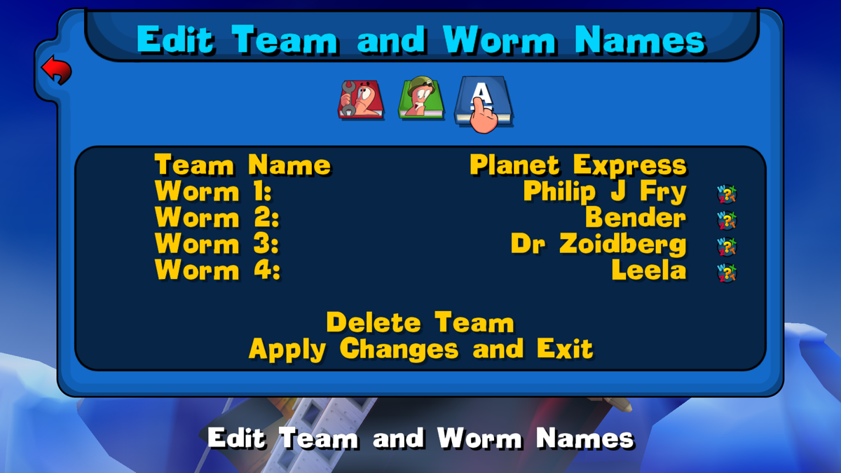 Worms: Reloaded (Windows) screenshot: Worm customization
