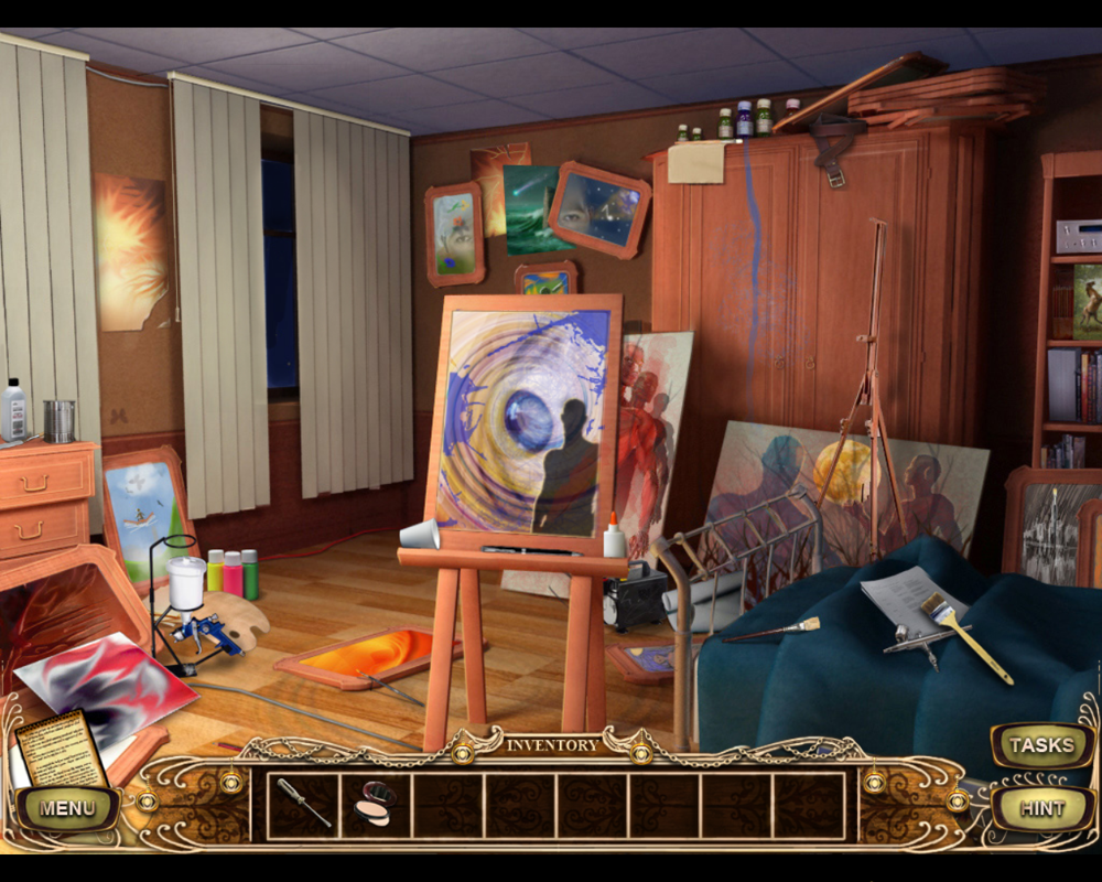 Haunted Hotel: Lonely Dream (Windows) screenshot: Artist's room