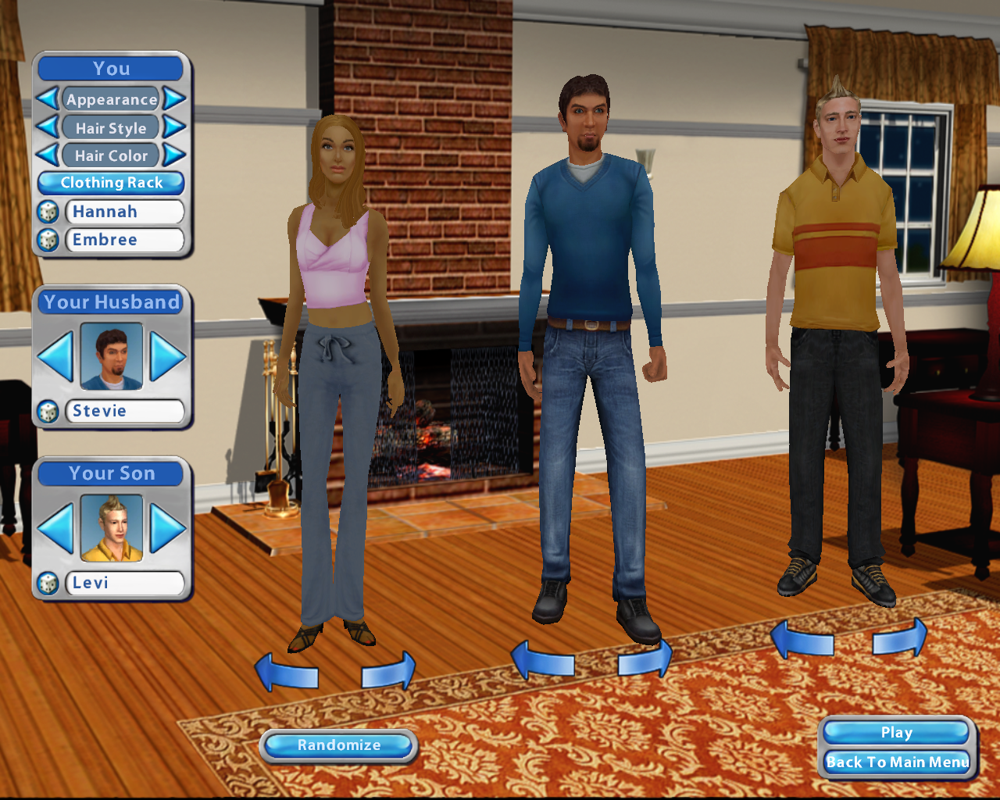 Desperate Housewives: The Game (Windows) screenshot: Create your Family