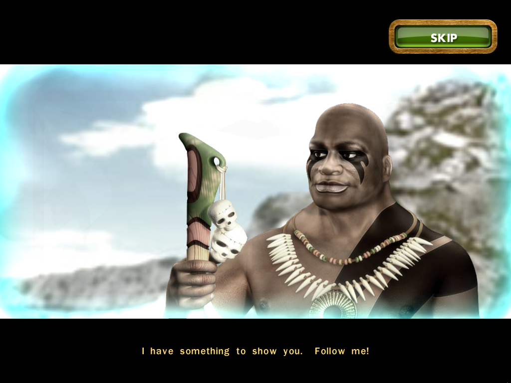 The Treasures of Mystery Island: The Gates of Fate (Windows) screenshot: The shaman