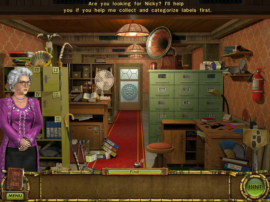 The Treasures of Mystery Island: The Gates of Fate (Windows) screenshot: Town registry