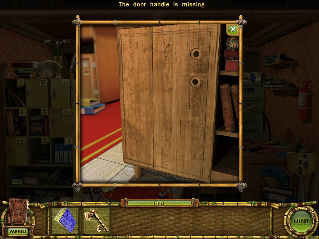 The Treasures of Mystery Island: The Gates of Fate (Windows) screenshot: Door without a handle
