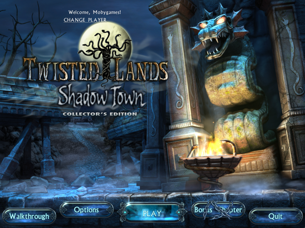 Twisted Lands: Shadow Town (Collector's Edition) (Windows) screenshot: Main menu