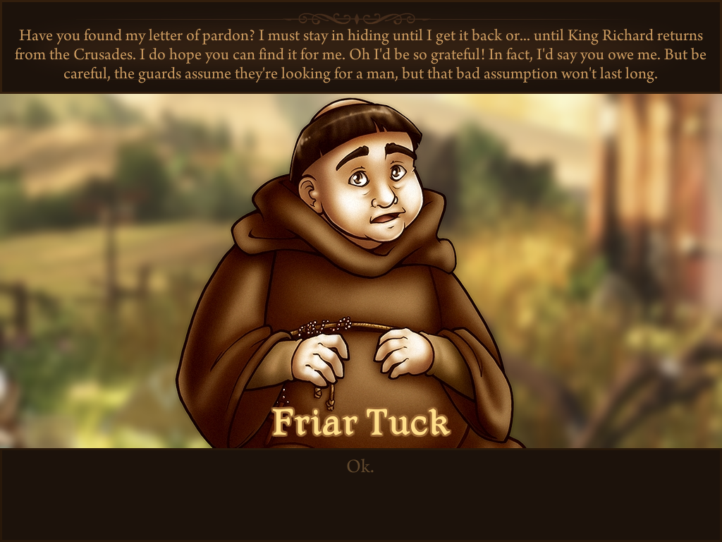 Robin's Quest: A Legend Born (Windows) screenshot: Friar Tuck