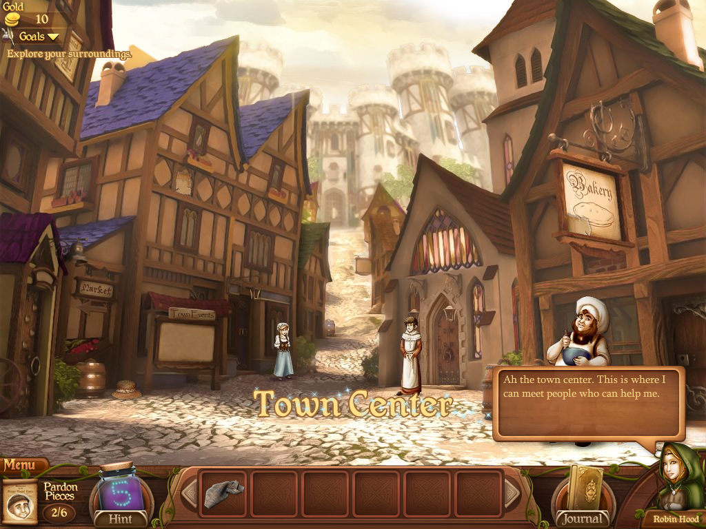 Robin's Quest: A Legend Born (Windows) screenshot: Town square