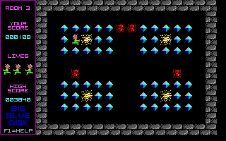 Chagunitzu (DOS) screenshot: Level 3 (EGA)