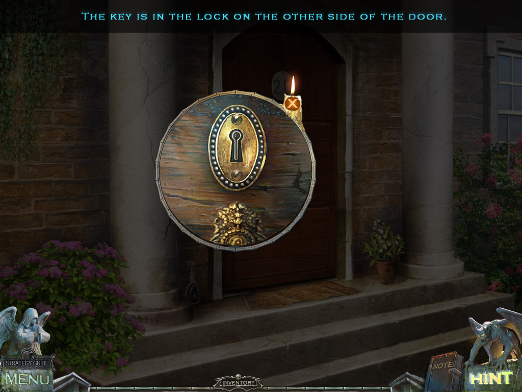 Redemption Cemetery: Curse of the Raven (Windows) screenshot: Locked front door