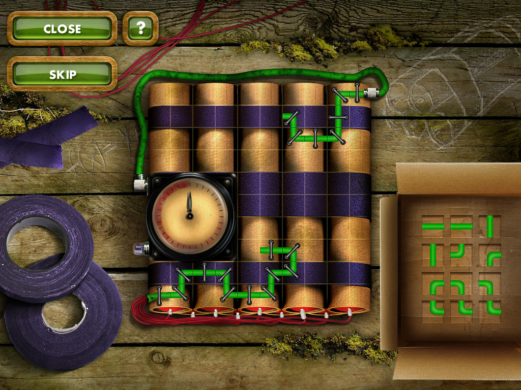 The Treasures of Mystery Island: The Gates of Fate (Windows) screenshot: Bomb circuits puzzle