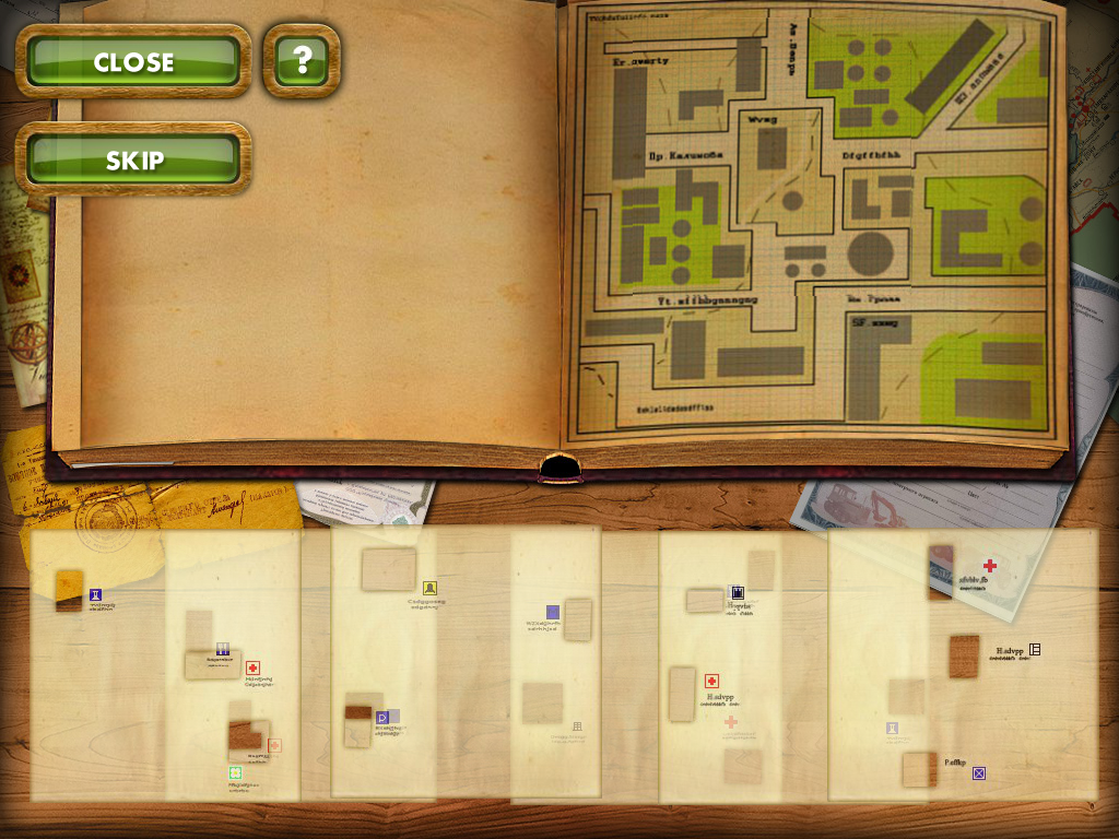 The Treasures of Mystery Island: The Gates of Fate (Windows) screenshot: Map overlay puzzle