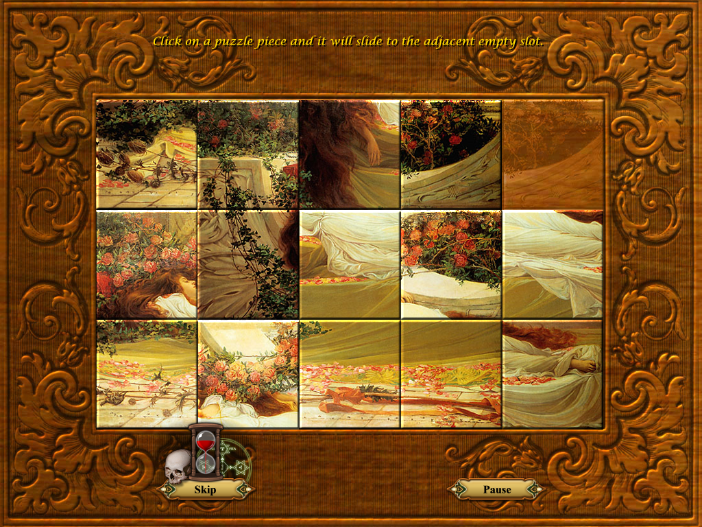 Vampire Brides: Love Over Death (Windows) screenshot: Sliding-tiles puzzle