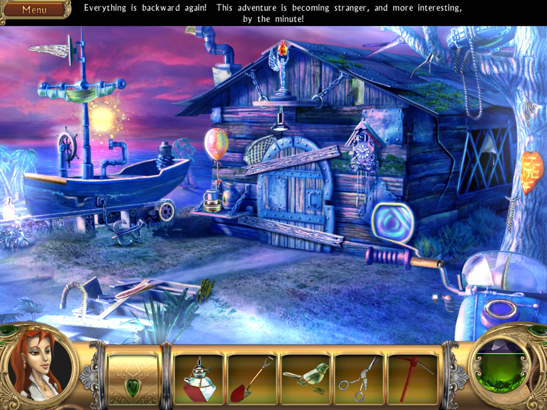 Snark Busters: Welcome to the Club (Windows) screenshot: The shack on the mirror world.