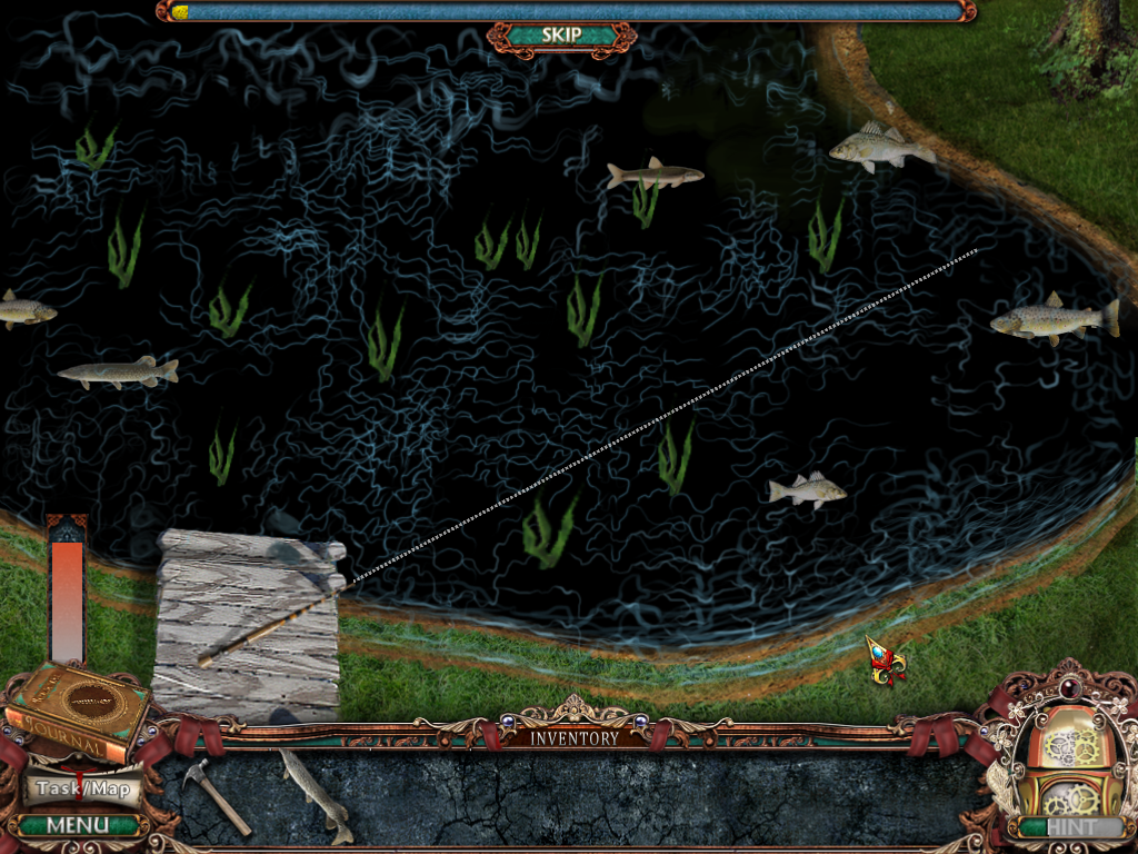 Victorian Mysteries: Woman in White (Windows) screenshot: Fishing mini-game