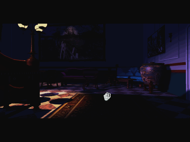 The 7th Guest (Macintosh) screenshot: Sitting area off the foyer