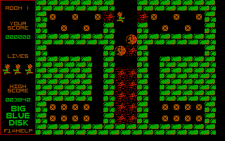 Chagunitzu (DOS) screenshot: Level 1 (CGA)