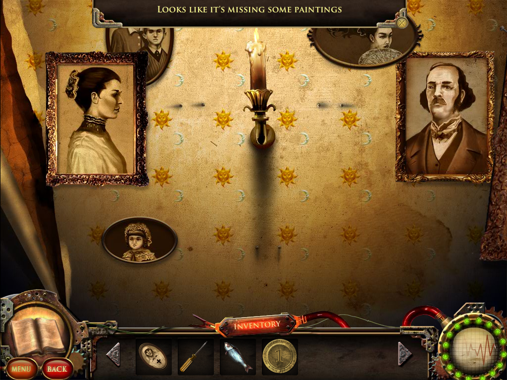 Nightfall Mysteries: Asylum Conspiracy (Windows) screenshot: Portraits puzzle