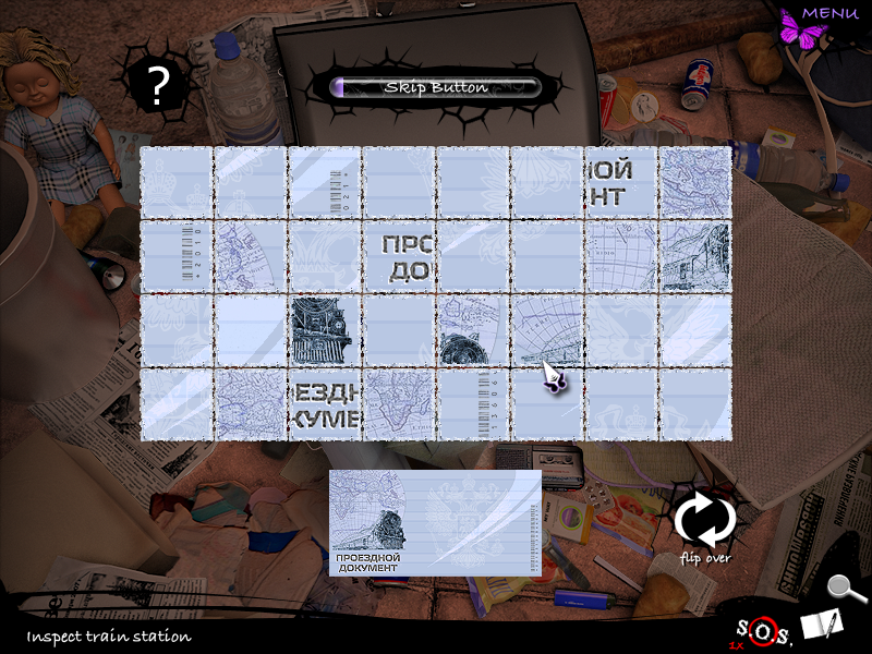 Lost in the City: Post Scriptum (Windows) screenshot: Train ticket puzzle