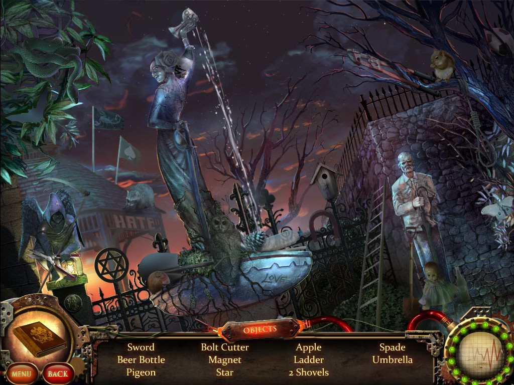 Nightfall Mysteries: Asylum Conspiracy (Windows) screenshot: Fountain
