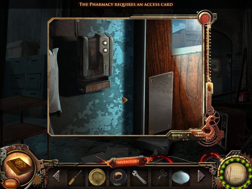 Nightfall Mysteries: Asylum Conspiracy (Windows) screenshot: Card reader