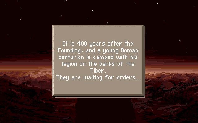 Centurion: Defender of Rome (DOS) screenshot: Opening Title - Rome present day