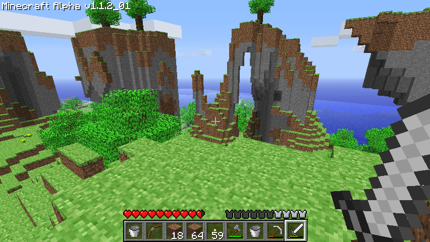 Minecraft (Windows) screenshot: Monument Valley? It's greener than I remember!