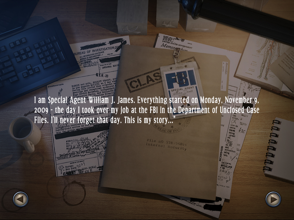 FBI: Paranormal Case (Windows) screenshot: Introduction